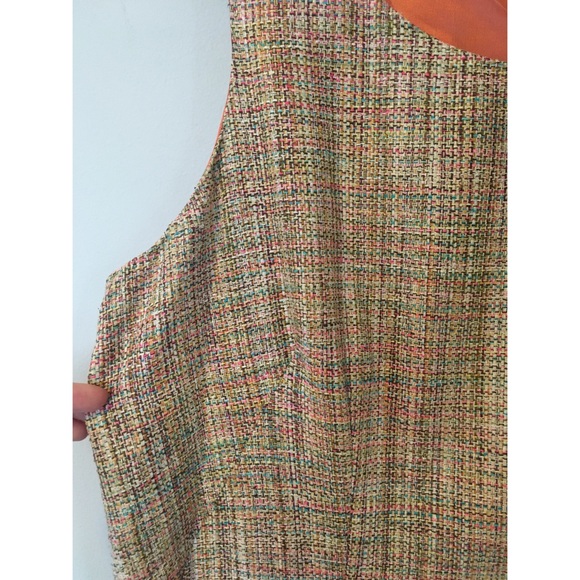 Nathalie Seaver Tweed Silk Shift Dress Size M/L - Picture 3 of 8